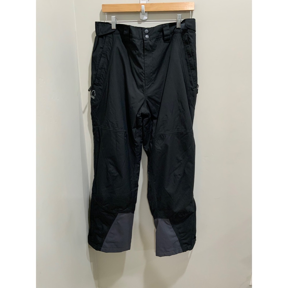 Sierra Designs Mens Black Insulated Snow Pants Ski Snowboard Size Large L